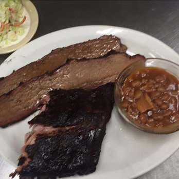 Tippy Toe Inn - a plate of ribs, beans, and coleslaw - German Near Me - Chaseburg, Wisconsin