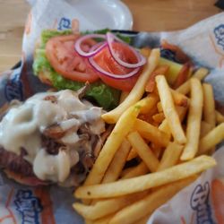Buntsy's Neighborhood Food and Drink - Truffle Shuffle Burger with Fries