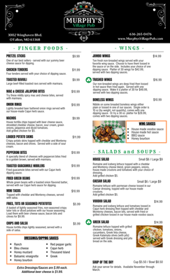 Menu photo 3 Murphy's Village Pub O'Fallon, MO Menu photo 3 Murphy's Village Pub O'Fallon, MO