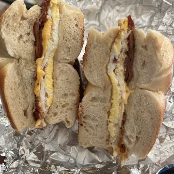 Gabe’s Bagels - Bacon egg and cheese on plain - Bagels Near Me - Martinsville, New Jersey