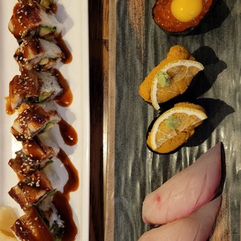 Asaka Sushi & Bar - Super Unagi roll, mixed sushi. - Sushi Bars Near Me - Berkeley, California