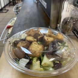 Parisian salad with sweet bread croutons!