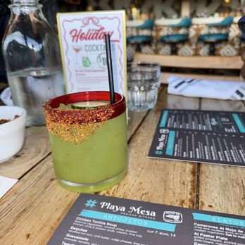 Playa Mesa - Spicy cucumber margarita - Mexican Near Me - Costa Mesa, California