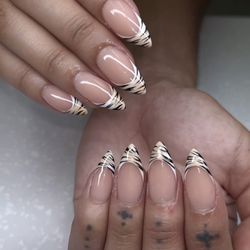 Day Nail Bar - Pretty Zebra French Acrylic Nail Art at Day Nail Bar. CALL(408)591-1166 4750 Almaden Expy, San Jose, CA, 95118. Follow Us: IG @day_nailbar