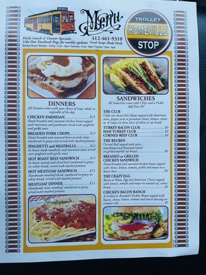 Menu photo 2 Homeville Trolley Stop West Mifflin, PA Menu photo 2 Homeville Trolley Stop West Mifflin, PA