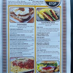 Homeville Trolley Stop - Menu
