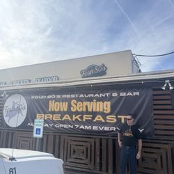 Four80s Sports Bar and Grill - My man outside the restaurant