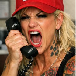 Suburban Urologic Associates APC - Tattoo Sally screaming at phone caller and hanging up