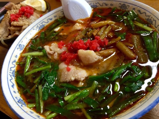 Ganzo Manshu Nira Ramen Sakaeya Honten Ramen 山の神1000 1 花巻市 岩手県 Japan Restaurant Reviews Phone Number