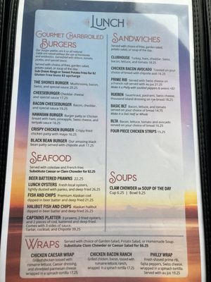 Menu photo 1 The Shores Restaurant Birch Bay, WA Menu photo 1 The Shores Restaurant Birch Bay, WA