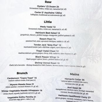 Copra - Menu - Indian Near Me - San Francisco, California