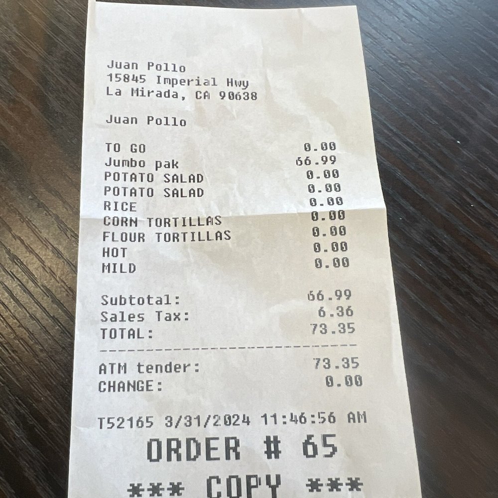 Receipt  -2024