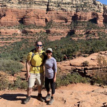 Devil's Bridge Trail - Bridge behind us. - Hiking Near Me - Sedona, Arizona