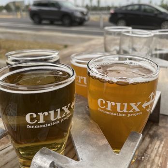 Crux Fermentation Project - four glasses of beer - Brewpubs Near Me - Bend, Oregon Crux Fermentation Project - four glasses of beer - Brewpubs Near Me - Bend, Oregon