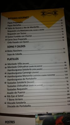 Menu photo 2 La Sotoleria Chihuahua, CHH