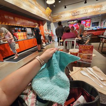 True Texas BBQ - Knitting while we wait - Barbeque Near Me - Mckinney, Texas