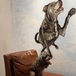 Hair of the Dog - Wine Bar And Tap House - Lincoln can put his paw in the air too!