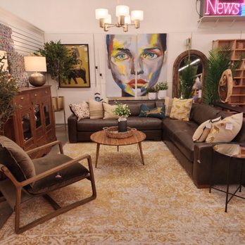 City Home - A styled living vignette with a sectional and unique mid-century inspired decor. - Furniture Stores Near Me - Beaverton, Oregon City Home - A styled living vignette with a sectional and unique mid-century inspired decor. - Furniture Stores Near Me - Beaverton, Oregon
