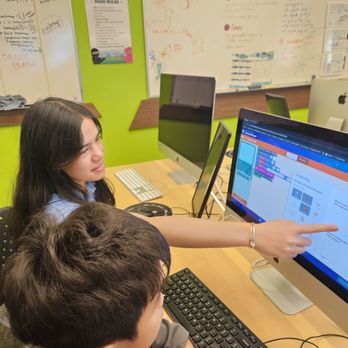 Code Ninjas - Garden Grove - Sensei Emily is showing her Sensei skills to our Ninja. - Specialty Schools Near Me - Garden Grove, California