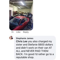 Rusty Nuts Garage - He deleted his comment after this Because he knows he's in the wrong. But won't own up to it.
