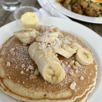 Kula Lodge & Restaurant - Banana Macadamia Nut Pancake - Breakfast & Brunch Near Me - Kula, Hawaii Kula Lodge & Restaurant - Banana Macadamia Nut Pancake - Breakfast & Brunch Near Me - Kula, Hawaii
