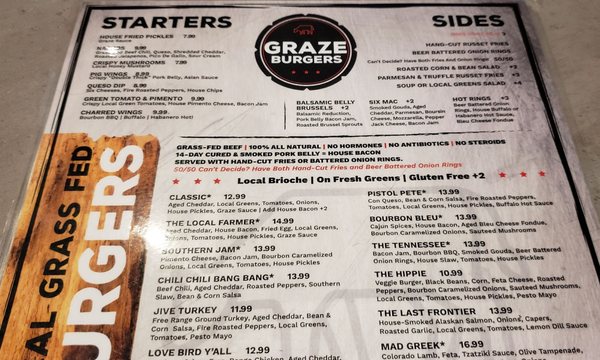 Menu photo 4 Graze Burgers Sevierville, TN Menu photo 4 Graze Burgers Sevierville, TN