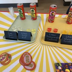 Orangily - Samples of the drinks