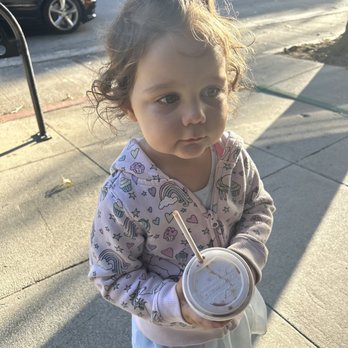 Philz Coffee - My beautiful daughter enjoying her Kids Almond Milk Hot Chocolate - Coffee & Tea Near Me - San Francisco, California