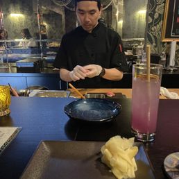 Chef preparing a bite