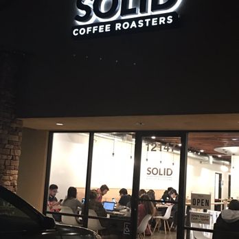 Solid Coffee Roasters - Storefront at night - Coffee Roasteries Near Me - Artesia, California