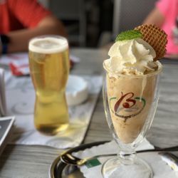 Cafe Bernhard - Eis Kaffee Ice coffee with whipped cream