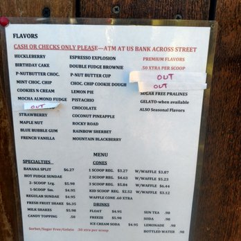 Ice Cream Alley - Outside menu - Ice Cream & Frozen Yogurt Near Me - McCall, Idaho Ice Cream Alley - Outside menu - Ice Cream & Frozen Yogurt Near Me - McCall, Idaho