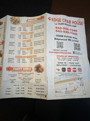 Menu photo 8 Edge Crab House Edgewood, MD