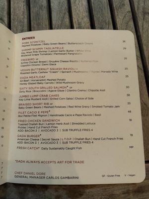 Menu photo 4 Dada Delray Beach, FL