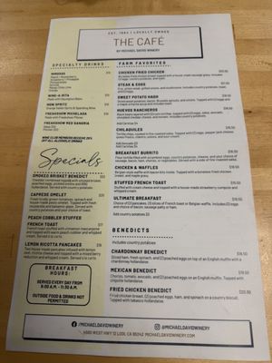 Menu photo 2 The Café at Michael David Winery Lodi, CA Menu photo 2 The Café at Michael David Winery Lodi, CA