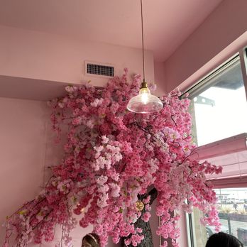 Sweet Memes - Austin - Inside pink flowers decor - Desserts Near Me - Austin, Texas