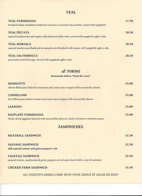 Menu photo 5 Pizzuto's Italian Cafe Seattle, WA Menu photo 5 Pizzuto's Italian Cafe Seattle, WA
