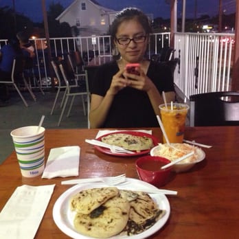 Pupuseria El Comalito - Loroco Pupusas with one rice-based drink and a fruit salad cup for party of two ! Food was delicious - Salvadoran Near Me - Riverdale Park, Maryland Pupuseria El Comalito - Loroco Pupusas with one rice-based drink and a fruit salad cup for party of two ! Food was delicious - Salvadoran Near Me - Riverdale Park, Maryland
