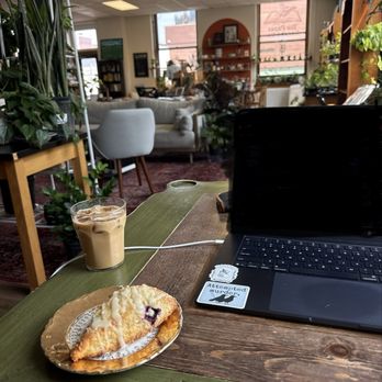 The Paper Garden - Blueberry scone with an iced lavender coffee - Bookstores Near Me - Indiana, Pennsylvania The Paper Garden - Blueberry scone with an iced lavender coffee - Bookstores Near Me - Indiana, Pennsylvania