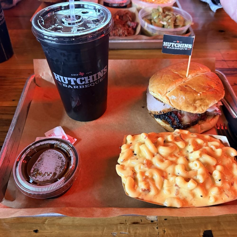 Hutchins BBQ - 2 Meat Sandwich - Barbeque Near Me - McKinney, Texas Hutchins BBQ - 2 Meat Sandwich - Barbeque Near Me - McKinney, Texas