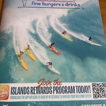 Islands Restaurant - Menu cover - Burgers Near Me - Pasadena, California