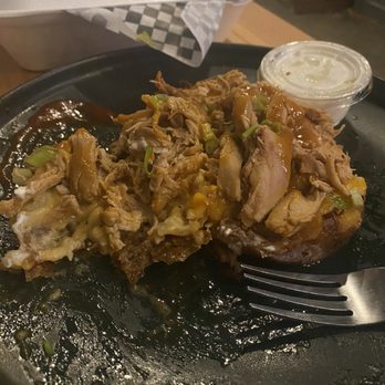 Hillside Music & Que - Twice baked tater with chicken - Cocktail Bars Near Me - Hoover, Alabama Hillside Music & Que - Twice baked tater with chicken - Cocktail Bars Near Me - Hoover, Alabama