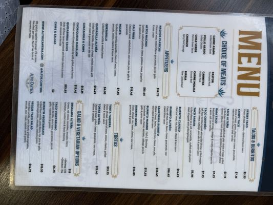 Menu photo 8 Altos Cantina West Sacramento, CA