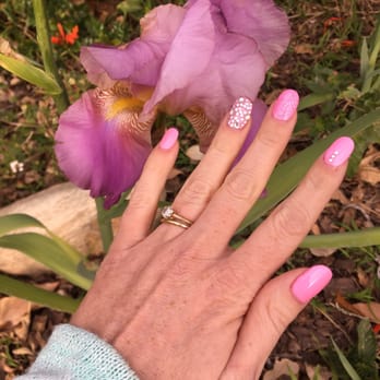 Nail Lounge - Acrylic with gel and rhinestones. - Nail Salons Near Me - Pasadena, California