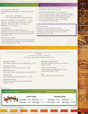 Menu photo 3 Volcano's Sports Bar and Grill Hurst, TX