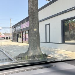 A dot on the windshield