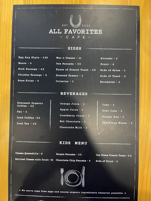 Menu photo 3 All Favorites Cafe Providence, RI