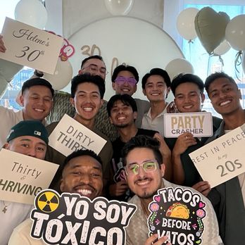 Studio RDRGZ LA - Signs Alejandro brought along with additional ones he made for my 30th! - Photo Booth Rentals Near Me