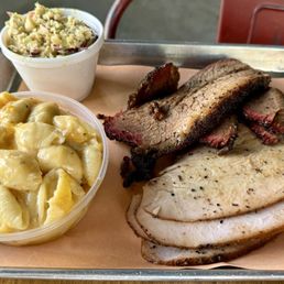 Brisket, Turkey, Mac and Cheese, Coleslaw Brisket, Turkey, Mac and Cheese, Coleslaw