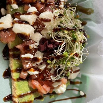 Breezeway Cafe - Greek avocado toast - Breakfast & Brunch Near Me - Pismo Beach, California Breezeway Cafe - Greek avocado toast - Breakfast & Brunch Near Me - Pismo Beach, California